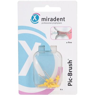 miradent Pic-Brush® Ersatz-Interdentalbürsten gelb x-fine 1,8 mm 6 ct miradent Pic-Brush® Ersatz-Interdentalbürsten gelb x-fine 1,8 mm 6 ct