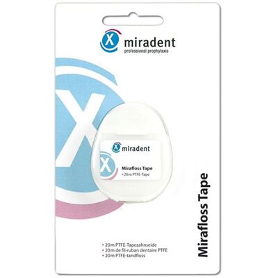 MIRADENT - Mirafloss Tape - teflon-coated - Dental floss MIRADENT - Mirafloss Tape - teflon-coated - Dental floss