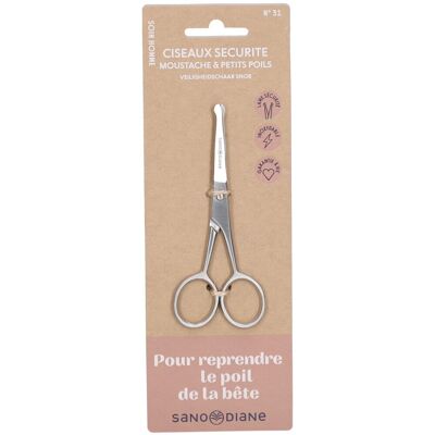 Sanodiane Sicherheits-Nagelschere für Schnurrbart und feine Haare 1 ct Sanodiane Sicherheits-Nagelschere für Schnurrbart und feine Haare 1 ct