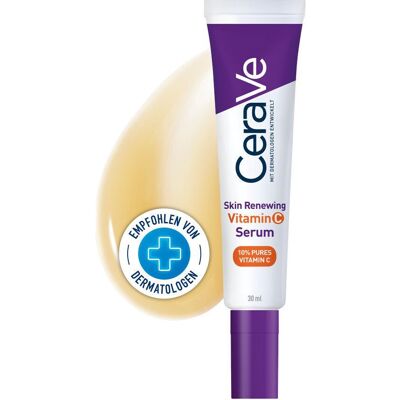 CeraVe Skin Renewing Vitamin C Serum Anti-Aging-Serum mit Vitamin C für das Gesicht für eine strahlendere Haut 30 ml CeraVe Skin Renewing Vitamin C Serum Anti-Aging-Serum mit Vitamin C für das Gesicht für eine strahlendere Haut 30 ml