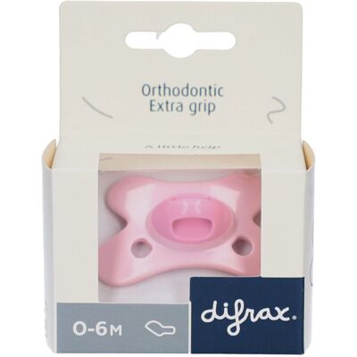 Difrax Schnuller Orthodontic, extra grip, 0-6 Monate, pink 1 ct Difrax Schnuller Orthodontic, extra grip, 0-6 Monate, pink 1 ct