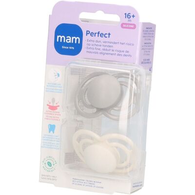 MAM Perfect Silikon Schnuller 16+ Monate Unisex 2 Stück 2 ct MAM Perfect Silikon Schnuller 16+ Monate Unisex 2 Stück 2 ct
