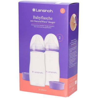lanisoh Lansinoh Babyflaschen mit NaturalWave® Sauger L 6+ Monate 2 ct lanisoh Lansinoh Babyflaschen mit NaturalWave® Sauger L 6+ Monate 2 ct