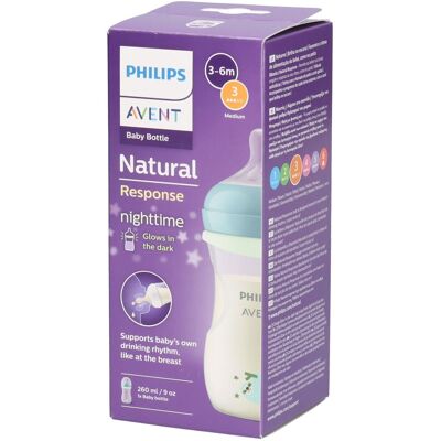 Philips Avent Natural Nighttime Babyflasche blau 1 ct Philips Avent Natural Nighttime Babyflasche blau 1 ct