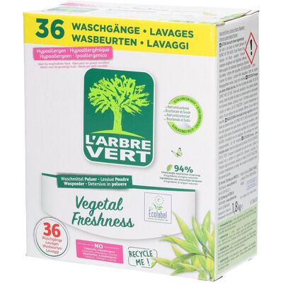 L'ARBRE VERT L’Arbre Vert® Öko Waschmittel Pulver Vegetal Freshness für Weißwäsche 1.8 kg L'ARBRE VERT L’Arbre Vert® Öko Waschmittel Pulver Vegetal Freshness für Weißwäsche 1.8 kg