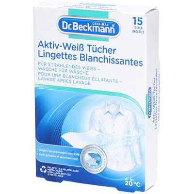 Dr.Beckmann Dr. Beckmann® Aktiv-Weiß Tücher für strahlende Wäsche 15 ct Dr.Beckmann Dr. Beckmann® Aktiv-Weiß Tücher für strahlende Wäsche 15 ct