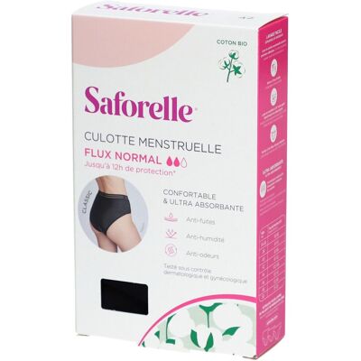 Saforelle Baumwoll Menstruationsunterwäsche - Normalfluss - Größe 42 Saforelle Baumwoll Menstruationsunterwäsche - Normalfluss - Größe 42