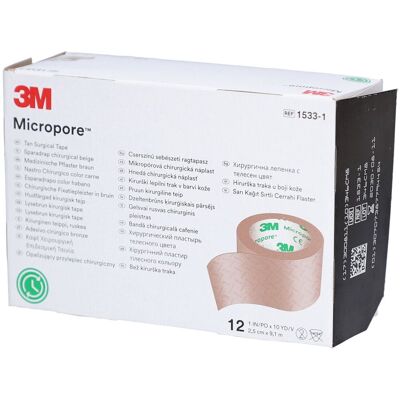3M Micropore Hautfreundlicher Verband - 2,5cm x 9,1m 3M Micropore Hautfreundlicher Verband - 2,5cm x 9,1m