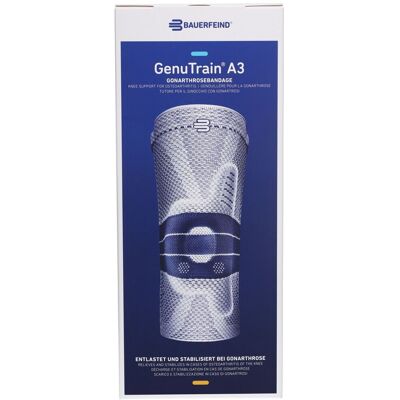 Bauerfeind GenuTrain® A3 Kniebandage Größe 4 Titan Rechts 1 ct Bauerfeind GenuTrain® A3 Kniebandage Größe 4 Titan Rechts 1 ct