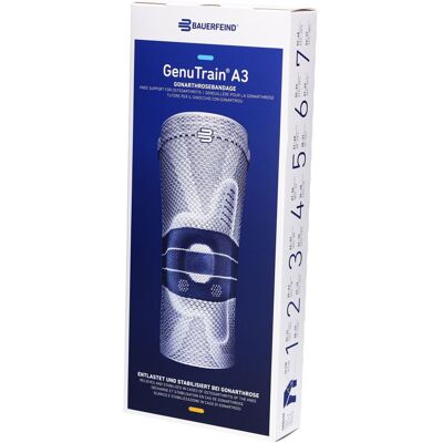 Bauerfeind GenuTrain® A3 Kniebandage Größe 3 Titan Links 1 ct Bauerfeind GenuTrain® A3 Kniebandage Größe 3 Titan Links 1 ct