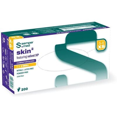 Sempermed Skin² Velvet XP Nitrilhandschuhe XS 5–6 200 ct Sempermed Skin² Velvet XP Nitrilhandschuhe XS 5–6 200 ct