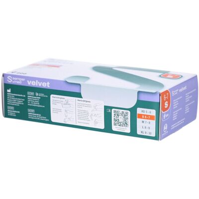 Sempermed Velvet Gants Nitril Violett S 6–7 200 ct Sempermed Velvet Gants Nitril Violett S 6–7 200 ct