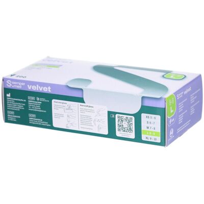 Sempermed® Velvet – Untersuchungshandschuhe aus Nitril – Größe L (8-9) 200 ct Sempermed® Velvet – Untersuchungshandschuhe aus Nitril – Größe L (8-9) 200 ct
