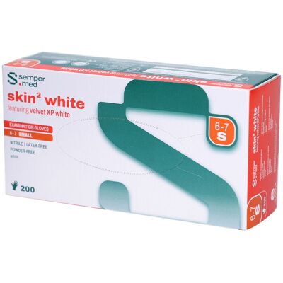 Sempermed Skin2 White Untersuchungshandschuhe aus Nitril – latexfrei – Größe 6-7 Small 200 ct Sempermed Skin2 White Untersuchungshandschuhe aus Nitril – latexfrei – Größe 6-7 Small 200 ct
