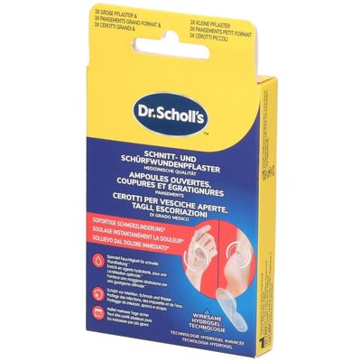 Scholl Hydrogel-Pflaster für Schnittwunden und Schürfwunden 8 ct Scholl Hydrogel-Pflaster für Schnittwunden und Schürfwunden 8 ct