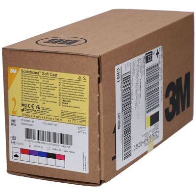 3M Scotchcast Soft Cast Halbstarres Kompressionsharz 5 cm x 3,65 m Weiss 10 ct 3M Scotchcast Soft Cast Halbstarres Kompressionsharz 5 cm x 3,65 m Weiss 10 ct