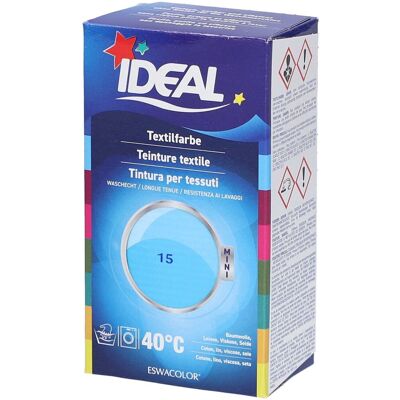 Ideal® Mini Textilfarbe No15 Azurblau für Baumwolle, Leinen, Viskose & Seide 1 ct Ideal® Mini Textilfarbe No15 Azurblau für Baumwolle, Leinen, Viskose & Seide 1 ct
