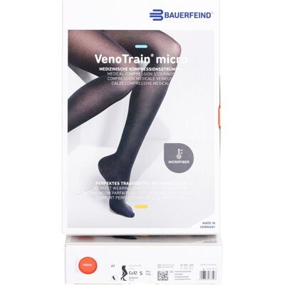 Bauerfeind VenoTrain micro strumpf schwarz - Medizinische Kompressionsstrümpfe - AT Ccl2 Größe D plus/langer Fuß geschlossen 1 ct Bauerfeind VenoTrain micro strumpf schwarz - Medizinische Kompressionsstrümpfe - AT Ccl2 Größe D plus/langer Fuß geschlossen 1 ct