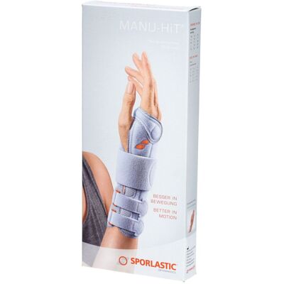 Sporlastic Manu Hit Handgelenkorthese Größe L 18cm Links Platinum 1 ct Sporlastic Manu Hit Handgelenkorthese Größe L 18cm Links Platinum 1 ct