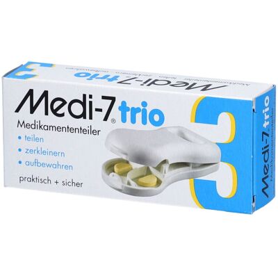 Sahag Medi-7 Trio Pillenschneider Zerkleinerer und Aufbewahrungsbox 1 ct Sahag Medi-7 Trio Pillenschneider Zerkleinerer und Aufbewahrungsbox 1 ct