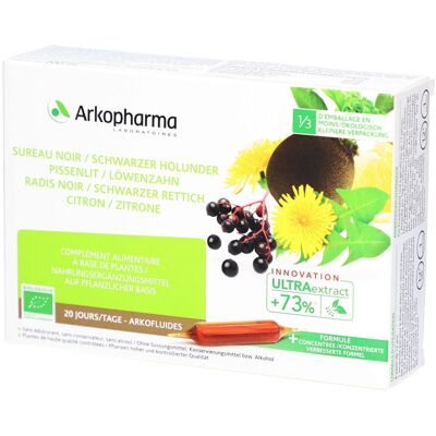 Arkopharma Arkofluides – Holunder, Löwenzahn, Rettich, Zitrone 20 ct Arkopharma Arkofluides – Holunder, Löwenzahn, Rettich, Zitrone 20 ct