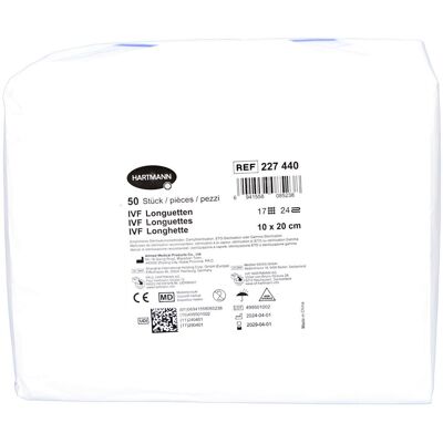 Hartmann Ivf® Longuetten Typ 17 – 10x20 cm 50 ct Hartmann Ivf® Longuetten Typ 17 – 10x20 cm 50 ct