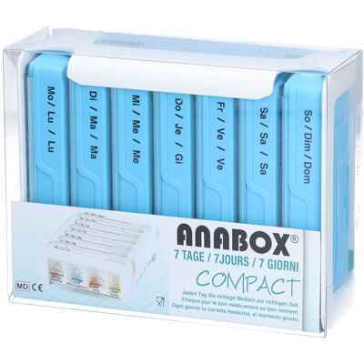 Anabox Compact Wöchentliche 7-Tage-Pillenbox 1 ct Anabox Compact Wöchentliche 7-Tage-Pillenbox 1 ct