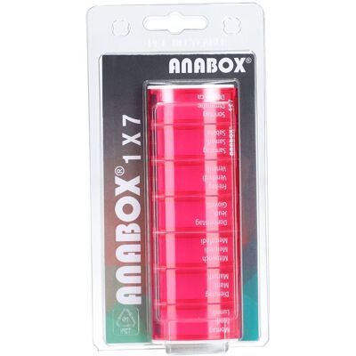 Anabox® Wochenpillenbox 7 x 1 Fächer rosa Fr/De/It 1 ct Anabox® Wochenpillenbox 7 x 1 Fächer rosa Fr/De/It 1 ct