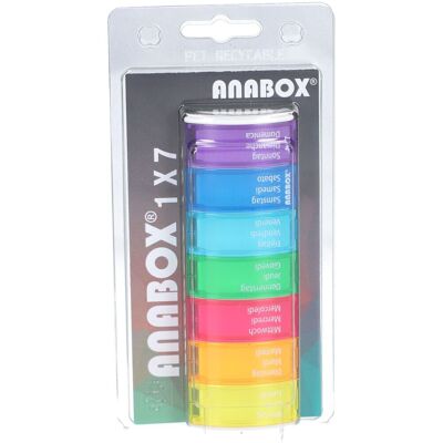 Anabox Medidispenser 1x7 bunt D/F/I im Blister 1 ct Anabox Medidispenser 1x7 bunt D/F/I im Blister 1 ct