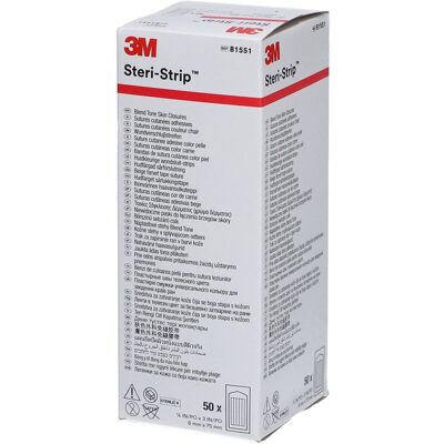 3M Steri-Strip™ Steriles selbstklebendes Hautnahtmaterial 6 x 75 mm Weiß 3 ct 3M Steri-Strip™ Steriles selbstklebendes Hautnahtmaterial 6 x 75 mm Weiß 3 ct