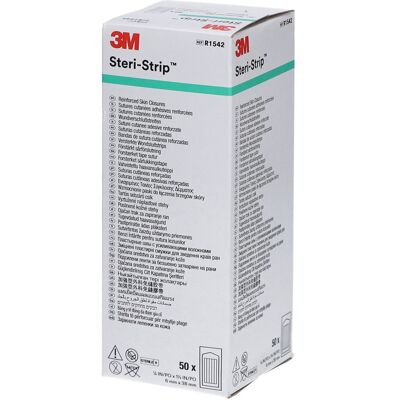 3M Steri-Strip™ Steriles selbstklebendes Hautnahtmaterial 6 x 38 mm Weiß 6 ct 3M Steri-Strip™ Steriles selbstklebendes Hautnahtmaterial 6 x 38 mm Weiß 6 ct