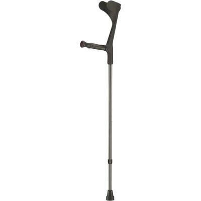 Sahag Krücken mit anatomischem Softgriff und Reflektoren 76-96 cm - Alu schwarz - 1 Paar 1 ct Sahag Krücken mit anatomischem Softgriff und Reflektoren 76-96 cm - Alu schwarz - 1 Paar 1 ct