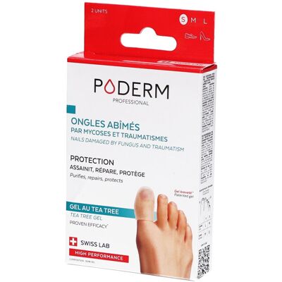 Poderm Kapseln Gel mit Teebaumöl beschädigte Nägel Pilze/Traumata - Größe S 2 ct Poderm Kapseln Gel mit Teebaumöl beschädigte Nägel Pilze/Traumata - Größe S 2 ct