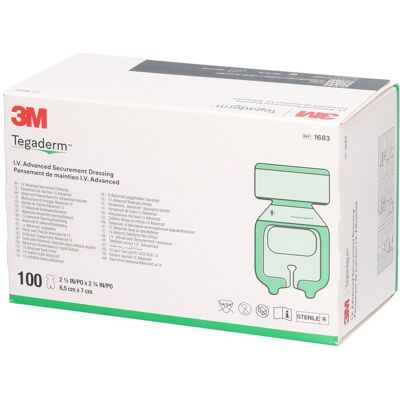 3M Tegaderm IV-Fixierverband Advanced 6,5 x 7 cm 100 ct 3M Tegaderm IV-Fixierverband Advanced 6,5 x 7 cm 100 ct