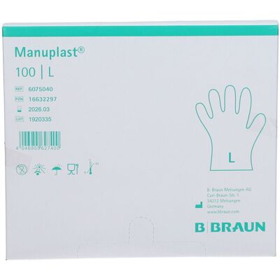 Braun Manuplast® Einmalhandschuhe Gr. L 100 ct Braun Manuplast® Einmalhandschuhe Gr. L 100 ct