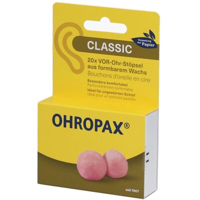 Ohropax® Classic Wachs Vor-Ohr Stöpsel 20 ct Ohropax® Classic Wachs Vor-Ohr Stöpsel 20 ct