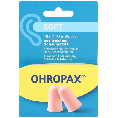 Ohropax® Soft – Ohrstöpsel aus Schaumstoff 10 ct Ohropax® Soft – Ohrstöpsel aus Schaumstoff 10 ct