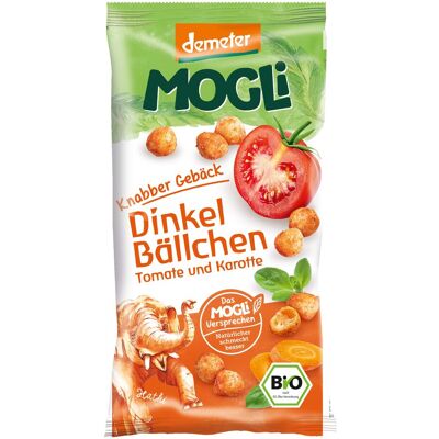 MOGLi Demeter Dinkel Bällchen Tomate und Karotte 40 g MOGLi Demeter Dinkel Bällchen Tomate und Karotte 40 g