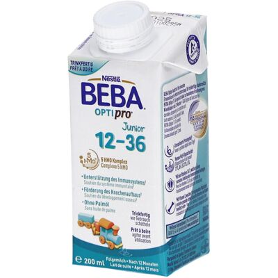 Beba Optipro 12–36 flüssig Kindermilch Tetra 200 ml Beba Optipro 12–36 flüssig Kindermilch Tetra 200 ml