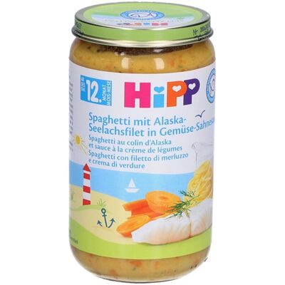 HiPP - Bio-Spaghetti mit Alaska-Seelachs & Gemüsecreme ab 12 Monaten 250 g HiPP - Bio-Spaghetti mit Alaska-Seelachs & Gemüsecreme ab 12 Monaten 250 g