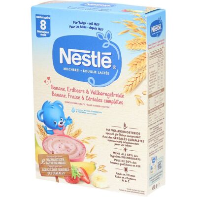 Nestle Nestlé Milchbrei Banane, Erdbeere & Vollkorngetreide ab 8 Monaten 0.45 kg Nestle Nestlé Milchbrei Banane, Erdbeere & Vollkorngetreide ab 8 Monaten 0.45 kg
