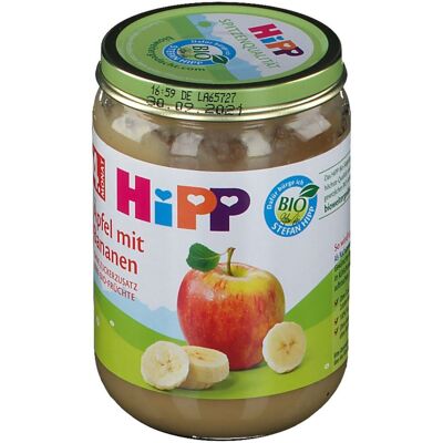 Hipp Äpfel mit Bananen ab dem 5. Monat 190 g Hipp Äpfel mit Bananen ab dem 5. Monat 190 g