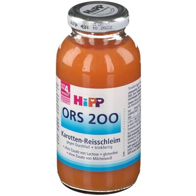 Hipp ORS 200 Karotten-Reisschleim Spezialnahrung ab dem 5. Monat 0.2 l Hipp ORS 200 Karotten-Reisschleim Spezialnahrung ab dem 5. Monat 0.2 l
