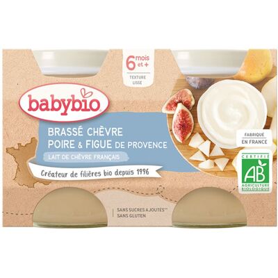 Babybio Französisches Ziegenmilch Birne Feige Baby-Nahrung - 130g Babybio Französisches Ziegenmilch Birne Feige Baby-Nahrung - 130g