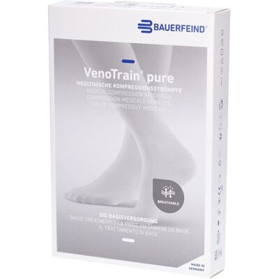 Bauerfeind VenoTrain Pure AD Ccl2 S n/l Kniestrümpfe mit offenem Fuß, beige 1 ct Bauerfeind VenoTrain Pure AD Ccl2 S n/l Kniestrümpfe mit offenem Fuß, beige 1 ct