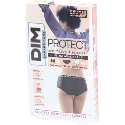 DIM Bio-Baumwolle Menstruations-Boxer - Mittlerer Fluss 44/46 DIM Bio-Baumwolle Menstruations-Boxer - Mittlerer Fluss 44/46