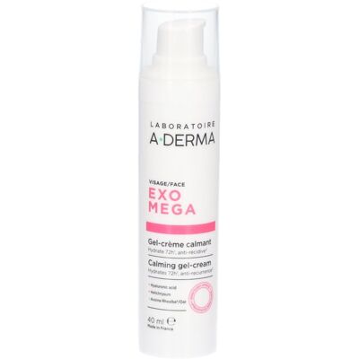 A-Derma Exomega Visage Beruhigende Gel-Creme 72-Stunden-Feuchtigkeitsversorgung Reaktive Haut mit Neigung zu atopischem Ekzem 40 ml A-Derma Exomega Visage Beruhigende Gel-Creme 72-Stunden-Feuchtigkeitsversorgung Reaktive Haut mit Neigung zu atopischem Ekzem 40 ml