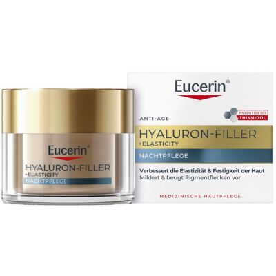 Eucerin® Hyaluron-Filler +Elasticity Nachtpflege – Anti-Aging-Nachtcreme mit Arganöl für reife Haut 50 ml Eucerin® Hyaluron-Filler +Elasticity Nachtpflege – Anti-Aging-Nachtcreme mit Arganöl für reife Haut 50 ml