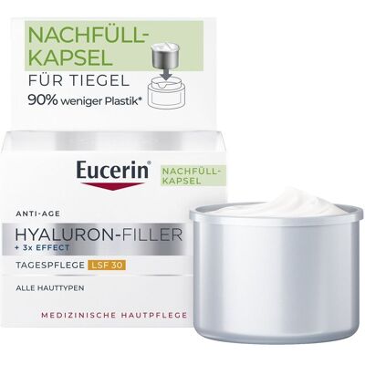 Eucerin® Hyaluron-Filler + 3x Effect Tag LSF 30 Nachfüllkapsel 50 ml Eucerin® Hyaluron-Filler + 3x Effect Tag LSF 30 Nachfüllkapsel 50 ml