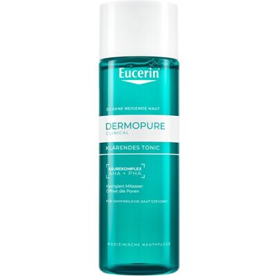 Eucerin® Dermopure Clinical Klärendes Tonic – Gesichtswasser mit AHA & PHA gegen Mitesser, für unreine Haut 200 ml Eucerin® Dermopure Clinical Klärendes Tonic – Gesichtswasser mit AHA & PHA gegen Mitesser, für unreine Haut 200 ml